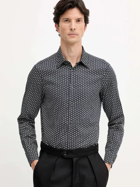 Srajca Emporio Armani mornarsko modra