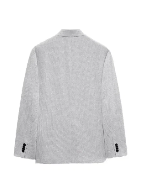 Geacă Shanghai Tang cu model herringbone gri