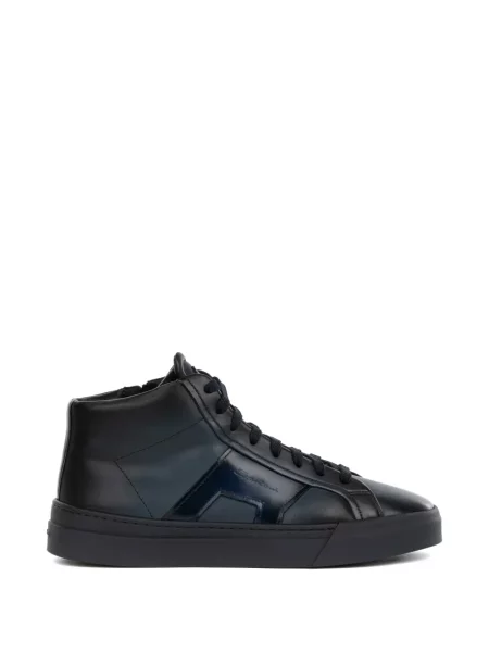 Sneakerși Santoni din piele albastru