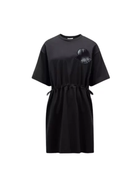 Sukienka koszulowa Moncler czarna