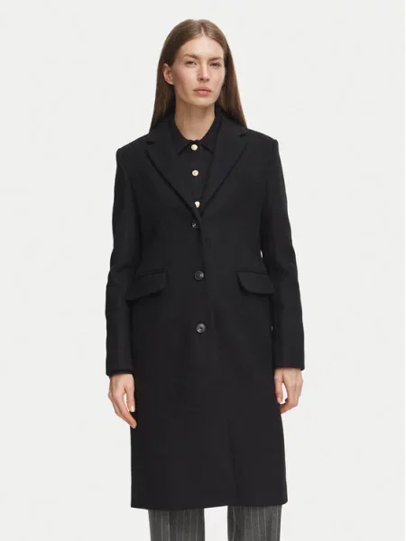 Tommy Hilfiger Μάλλινο παλτό Classic μαύρο