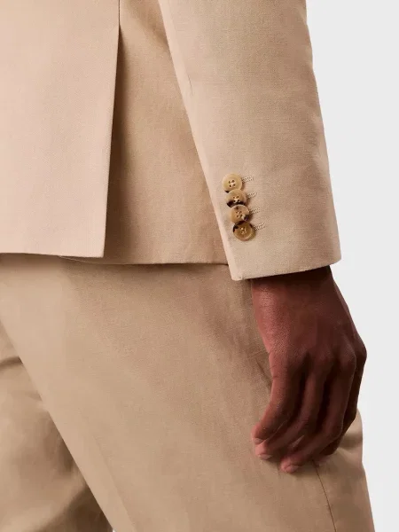 Лляний піджак Calvin Klein бежевий