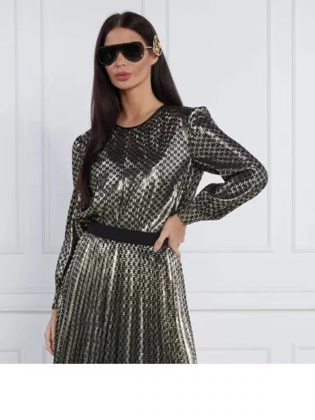 Karl Lagerfeld hanorac Lurex Monogram negru