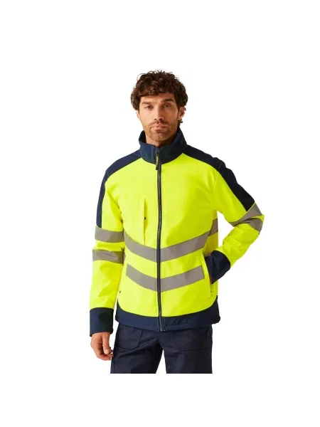 Kurtka Softshellowa HiVis Trzywarstwowa czarna
