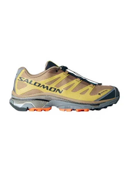 Lniane sneakersy Salomon brązowe
