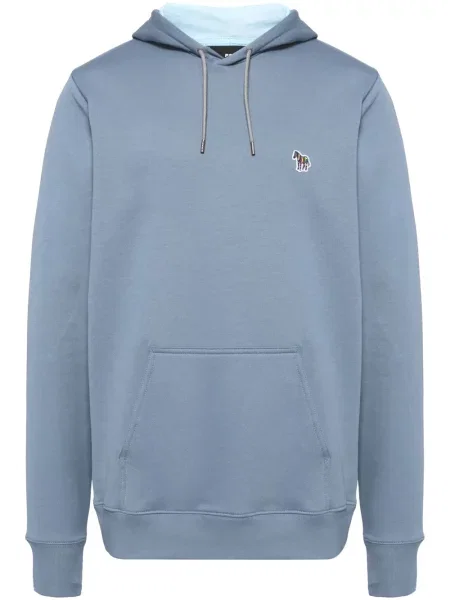 Суичър с качулка Ps Paul Smith с принт зебра синьо