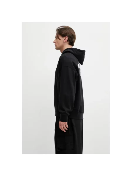 Maison Kitsuné Handwriting bluza z kapturem czarna