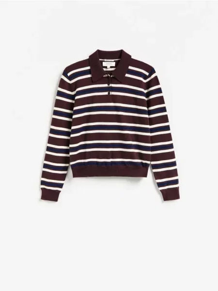 Reserved Pulover cu adaos de lână multicolor