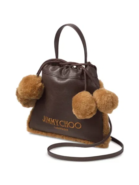 Geantă Jimmy Choo cu cordon maro