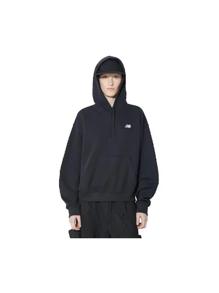 Geacă New Balance din material terry negru