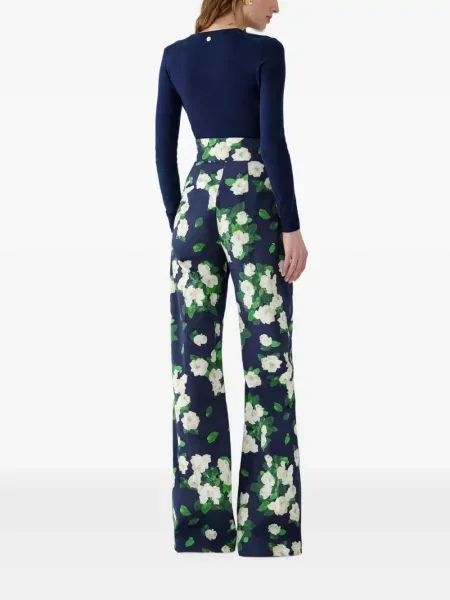 Pantaloni Carolina Herrera cu imagine albastru