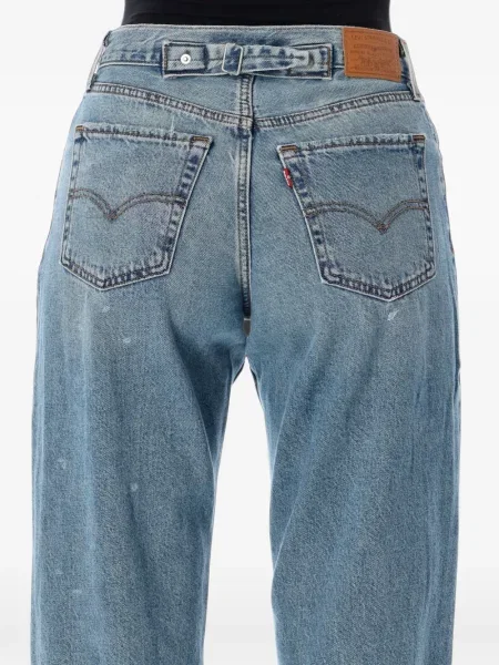Levágott öves magas derekú szoknya Levi's® fekete