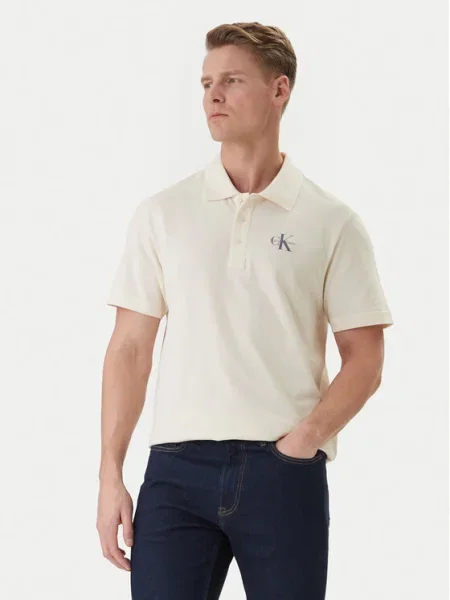 Calvin Klein Jeans Pólóing Easy Monologo bézs