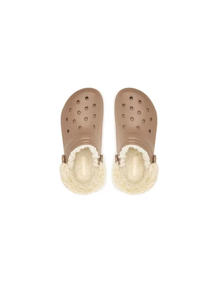 Crocs Natikači Classic Lined Clog bež