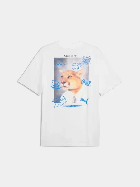 Чоловіча Футболка PUMA Junior Varsity Tee I комбінований верх білий