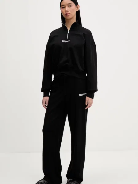 KARL LAGERFELD JEANS Mikina / prírodná biela čierna