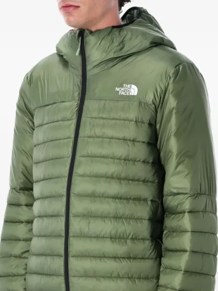 Geacă The North Face cu glugă verde