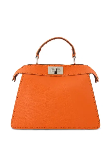 Geantă Fendi Peekaboo portocaliu