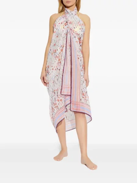 Rochie Lanvin cu model floral de costum alb