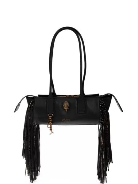 Geantă Kurt Geiger London cu franjuri negru