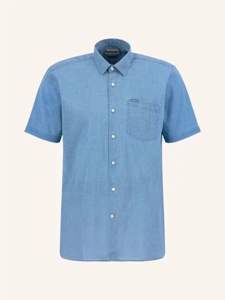 Barbour Košile S Krátkým Rukávem Regular Fit modrá