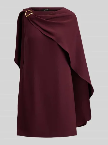 Taliowana sukienka koktajlowa z peleryną Lauren Ralph Lauren