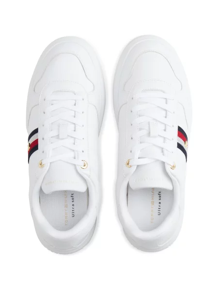 Sneakersy Tommy Hilfiger Icon Court Light Webbing biela