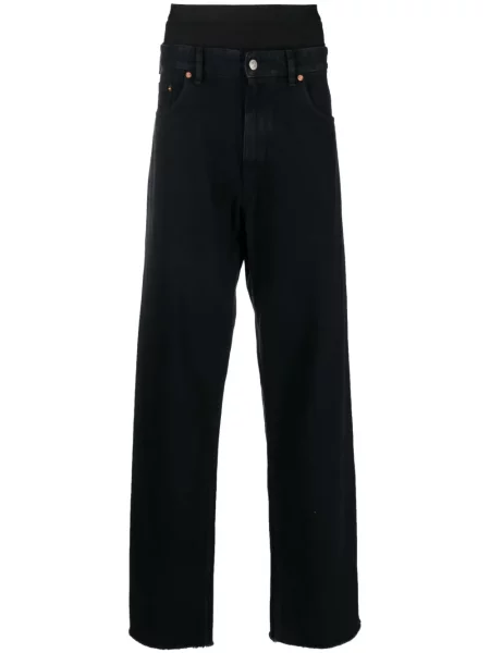 Blugi drepți Mm6 Maison Margiela negru