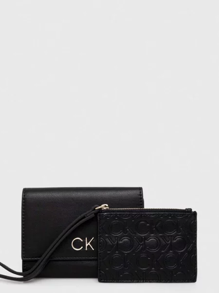 Portfel Calvin Klein skórzany elegancki czarny