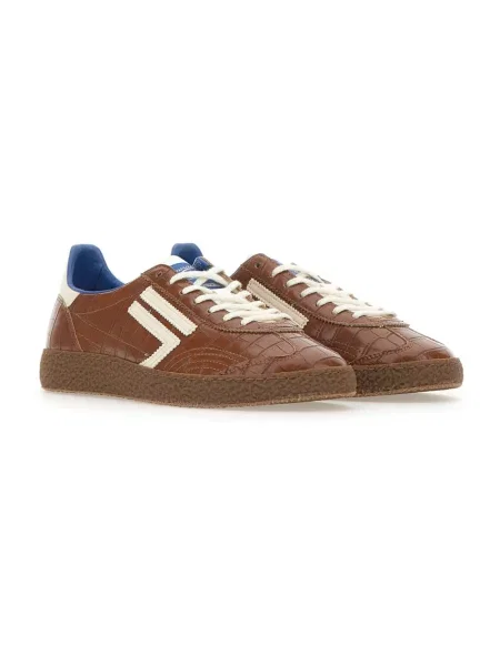 Sneakersy Puraai skórzane brązowe