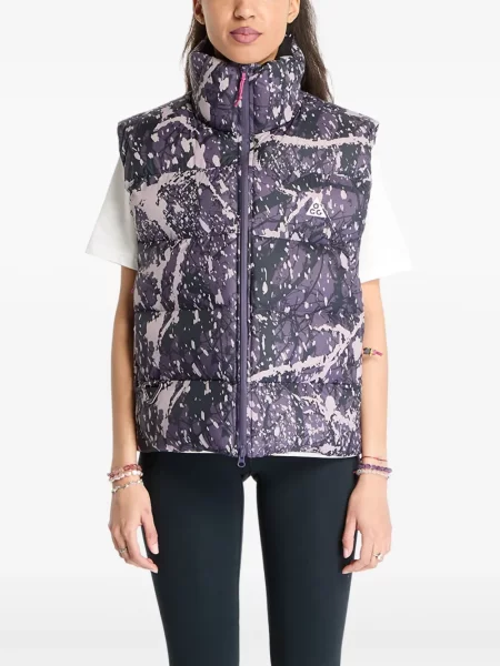 Top sport Nike din fleece plisat fără mâneci alb