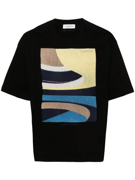 Tricou Lanvin cu broderie negru
