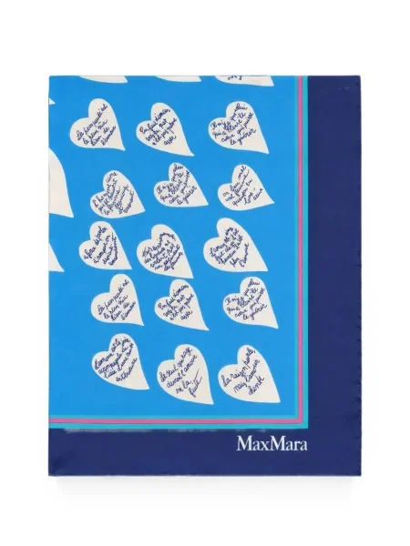 Svileni šal Max Mara plava