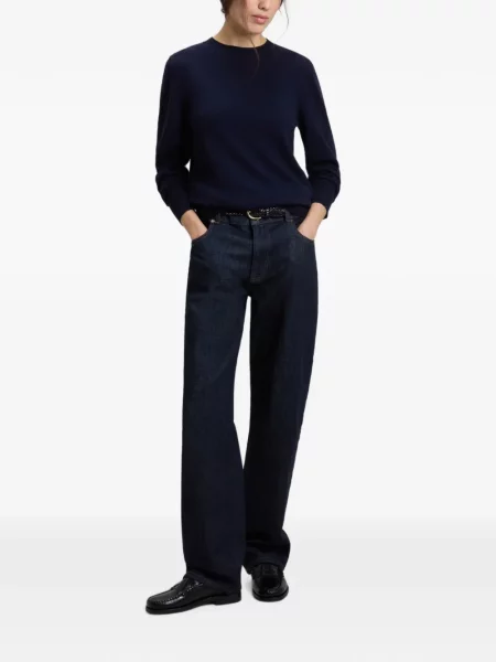 Pulover Woolrich cu decolteu rotund albastru