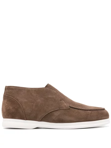 Pantofi loafer Doucal's din piele de căprioară maro