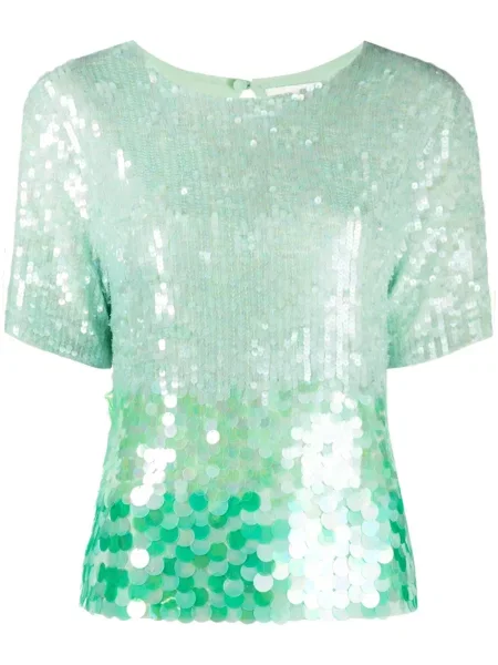 Tricou P.a.r.o.s.h. cu paiete verde