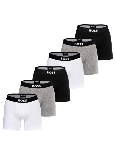 BOSS Boxerky šedá / černá bílá