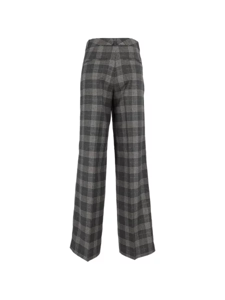 Pantaloni Peserico în carouri gri