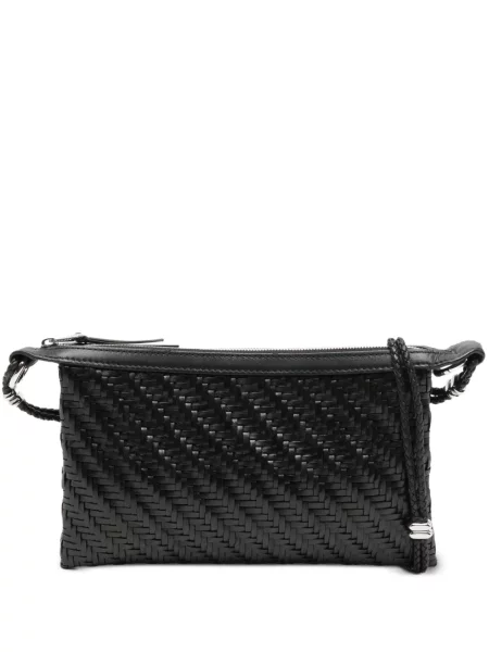 Geanta crossbody Benedetta Bruzziches țesută negru