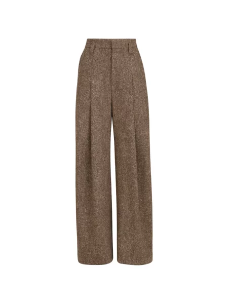 Pantaloni Brunello Cucinelli de lână maro