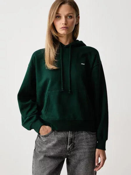 Levi's hanorac cu glugă pentru femei cu EVERYDAY HOODIE verde