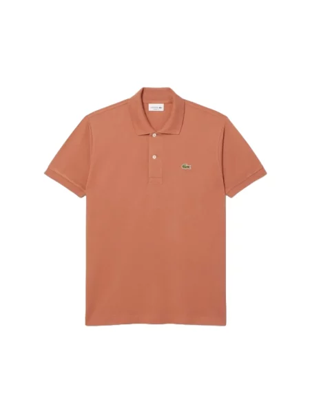 Koszulka polo Lacoste z krótkim rękawem brązowa
