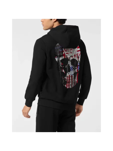 Bluza z kapturem Philipp Plein polarowa czarna