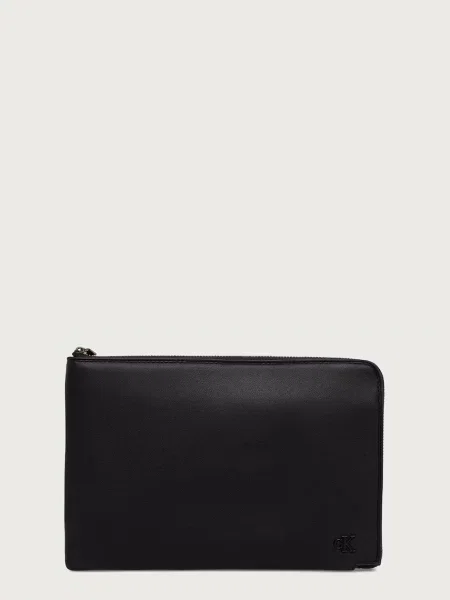 Calvin Klein geantă mică pentru bărbați cu imitație de piele negru