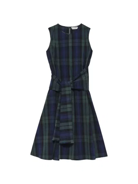 Rochie midi Jw Anderson în carouri cu legături albastru