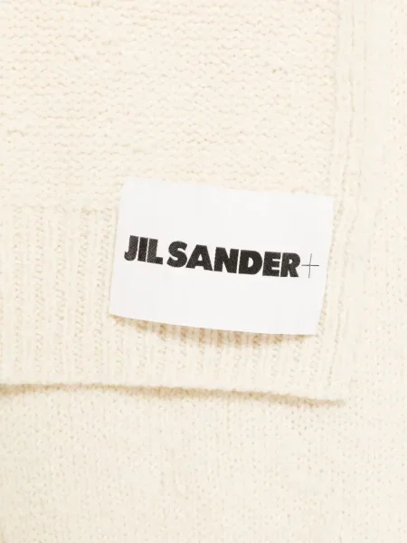 Fular Jil Sander tricotate alb