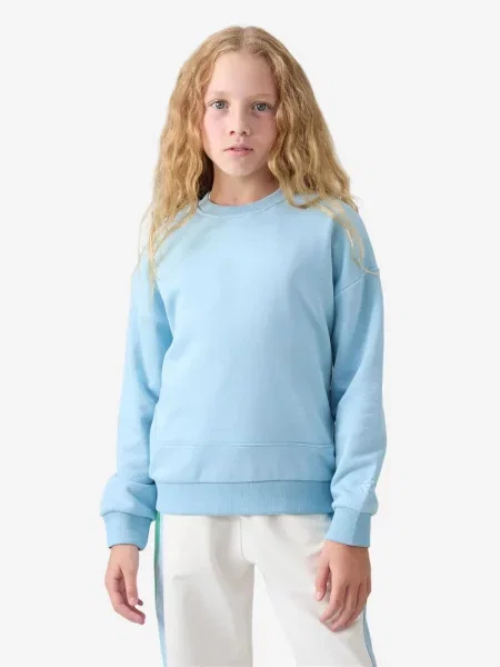 Tommy Life Sweater majica TOMMY Sweatshirt aus Baumwollmischung svijetloplava