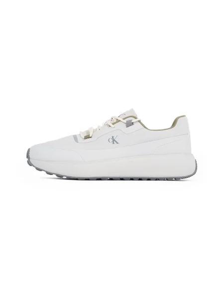 Calvin Klein Nízke tenisky ATHLEISURE RUNNER sivá / kaki biela
