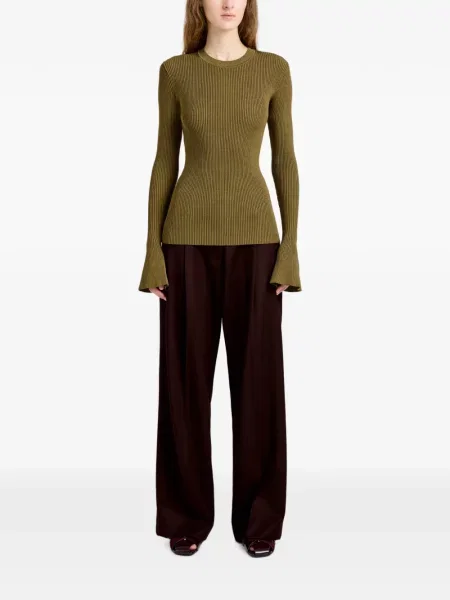 Top Proenza Schouler de mătase verde