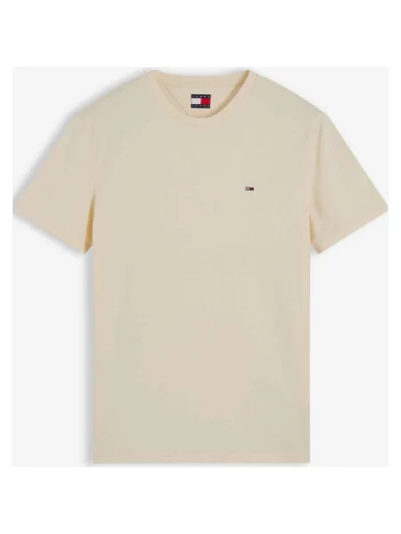 Koszulka z krótkim rękawem Tommy Jeans Xslim Jaspe jasny S beżowy